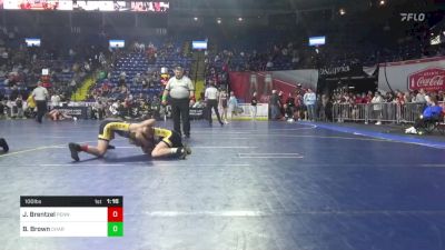 100 lbs Consy 5 - Jax Brentzel, Penn Trafford vs Brody Brown, Chartiers Valley