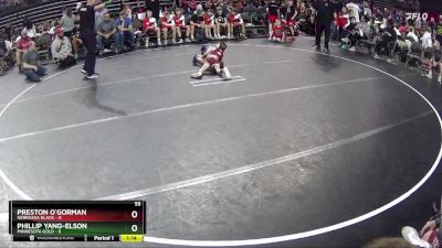 55 lbs Finals (8 Team) - Phillip Yang-Elson, Minnesota Gold vs Preston O`Gorman, Nebraska Black