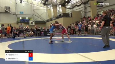 70 kg Round Of 32 - AC Headlee, Tar Heel Wrestling Club vs Zemua Baptista, Nebraska