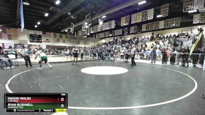 190 lbs Cons. Round 4 - Ryan Bushnell, Riverside Poly vs Mason Walsh, Carlsbad