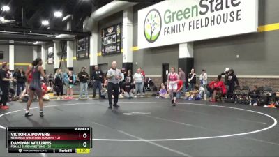 135 lbs Round 3 (4 Team) - Damiyah Williams, Female Elite Wrestling vs Victoria Powers, Nebraska Wrestling Academy