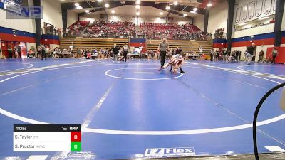 110 lbs 3rd Place - Sean Taylor, Sallisaw Takedown Club vs Sophie Proctor, Henryetta Knights Wrestling Club