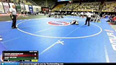 157 Class 4 lbs Champ. Round 1 - Sage Wilson, Staley vs Gaven Bremenkamp, Central (Springfield)