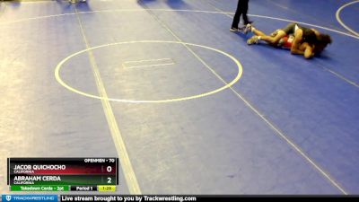 70 lbs Quarterfinal - Jacob Quichocho, California vs Abraham Cerda, California