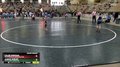 80 lbs Champ. Round 1 - Aaron Shelby, Jr Cyclones Wrestling vs Caleb Shipman, Williamson Co Wrestling Club