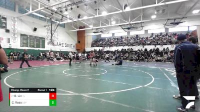 144 lbs Champ. Round 1 - Ricky Lin, Yorba Linda vs Charles Ross, Long Beach Poly