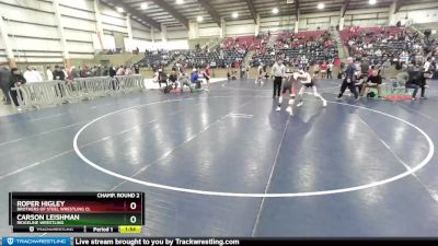 140 lbs Champ. Round 2 - Roper Higley, Brothers Of Steel Wrestling Cl vs Carson Leishman, Ridgeline Wrestling