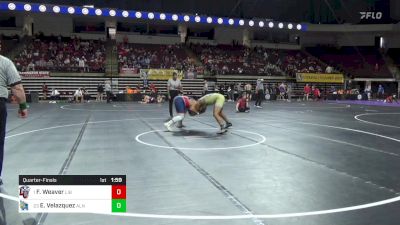 285 lbs Quarterfinal - Frederick Weaver, Liberty vs Emmanuel Velazquez, Allen