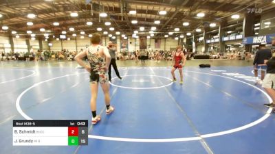 132 lbs Rr Rnd 2 - Beau Schmidt, Buccaneers WC vs Justin Grundy, MI Bad Boys Black