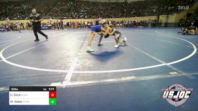 80 lbs Quarterfinal - Dawson Back, R.A.W. vs Maddox Baker, Springdale Youth Wrestling