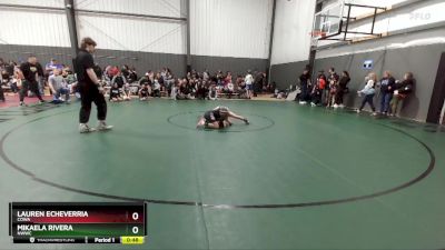 96-106 lbs Round 2 - Lauren Echeverria, COWA vs Mikaela Rivera, NWWC