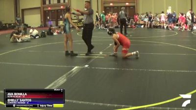 100 lbs Round 3 (10 Team) - Ava Bonilla, Elite NJ Blue vs Emelly Santos, Cordoba Trained