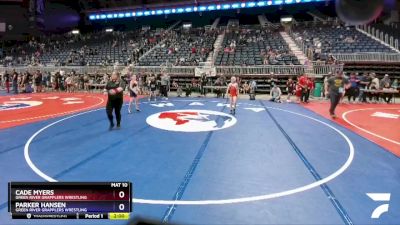 78 lbs 1st Place Match - Cade Myers, Green River Grapplers Wrestling vs Parker Hansen, Green River Grapplers Wrestling