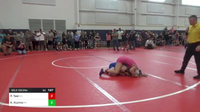 125.2-130.2 lbs Quarterfinal - Presley Teel, OH vs Koda Kuzma, PA