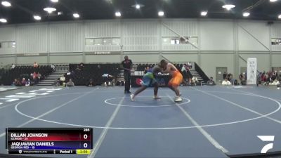 285 lbs Semis & 3rd Wb (16 Team) - Dillan Johnson, Illinois vs JaQuavian Daniels, Georgia Red