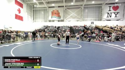 63 lbs Cons. Round 3 - Jason Strassburg, Revolution Elite Wrestling vs Gavin Portelli, Club Not Listed