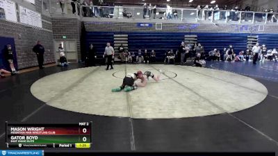 85 lbs 1st Place Match - Mason Wright, Mountain Man Wrestling Club vs Gator Boyd, East Idaho Elite