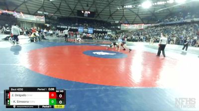 4A 145 lbs Cons. Round 2 - Kawika Simeona, Rogers (Puyallup) vs Zachariah Delgado, Chiawana