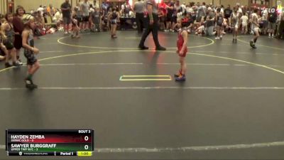 41 lbs Round 2 (4 Team) - Hayden Zemba, SVRWC Gold vs Sawyer Burggraff, Upper Twp W/C