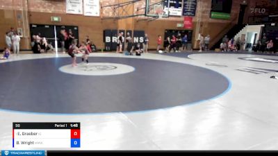 50 lbs Round 2 - Elizabeth Graeber, Idaho Gold vs Brinleigh Wright, Mountain Man Wrestling Club