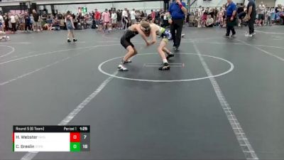 92 lbs Round 5 (6 Team) - Hunter Webster, Iron Horse vs Cooper Breslin, Saint Paris Graham