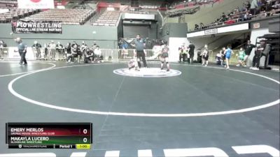 80 lbs Semifinal - Makayla Lucero, Bloodline Wrestling vs Emery Merlos, Savage House Wrestling Club