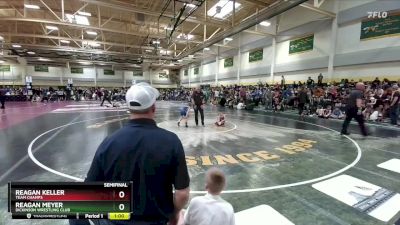 50 lbs Semifinal - Reagan Keller, Team Champs vs Reagan Meyer, Dickinson Wrestling Club