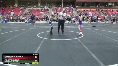 80 lbs Quarterfinal - Penny Dolinar, Piper Wrestling Club vs Kennedy Portlock, Trailhands