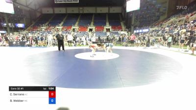 112 lbs Cons 32 #1 - Crystal Serrano, Arizona vs Brooklynn Webber, Maine