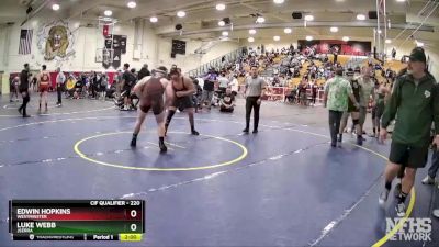 220 lbs Quarterfinal - Luke Webb, JSerra vs Edwin Hopkins, Westminster