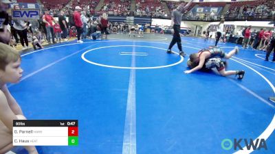 90 lbs Quarterfinal - Greysen Parnell, Harrah Little League Wrestling vs Cannon Haus, Heat