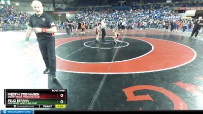 59 lbs Champ. Round 2 - Westin Stemhagen, Cherry Creek Wrestling Club vs Felix Espana, Mat Demon Wrestling Club