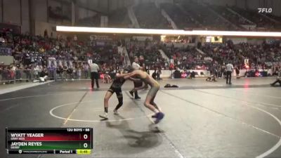 88 lbs Cons. Round 2 - Wyatt Yeager, Gray Kids vs Jayden Reyes, Derby