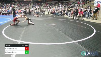 70 lbs Round Of 16 - Skyler Weathers, Hinton Takedown Club vs Oliver Paschall, Broken Arrow Wrestling Club