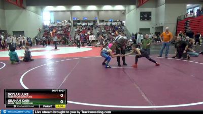 90 lbs Quarterfinal - Graham Cain, Brute Force Wrestling vs Skylar Luke, Tiger Youth Wrestling