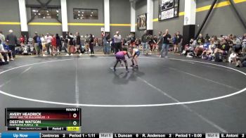 73 lbs Round 1 (4 Team) - Avery Headrick, Rocky And The Bullwinkles vs Destini Watson, FEWTeamIA Purple