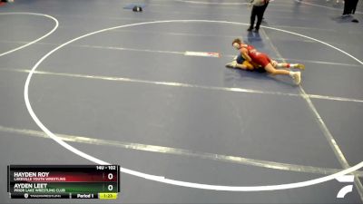 102 lbs Cons. Round 5 - Ayden Leet, Prior Lake Wrestling Club vs Hayden Roy, Lakeville Youth Wrestling