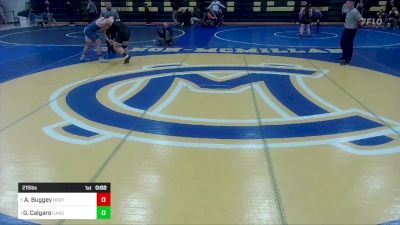 215 lbs Semifinal - Aidan Buggey, North Allegheny vs Geno Calgaro, Canon-McMillan