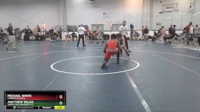 185 lbs Quarterfinal - Matthew Rojas, Wrestling University-FL vs Michael White, Lawrence North