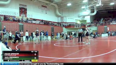 120 lbs Champ. Round 1 - Tate Frederick, Martinsville vs Julius Spencer, Elite Athletic Club