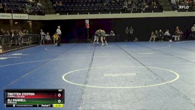 197 lbs Quarterfinal - Eli Pannell, Dubuque vs Treyten Steffen, Cornell College