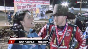 Hear From Kevin Thomas Jr. After Winning Night #1 Midget Feature