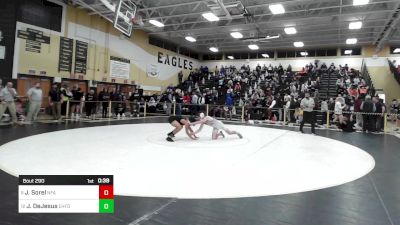 132 lbs Consi Of 8 #2 - Jackson Sorel, Norwich Free Academy vs Jeremiah DeJesus, East Hartford