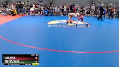 77 lbs Cons. Semi - Luke Stage, Toro World Club vs Cooper Miller, Askeo International Mat Club