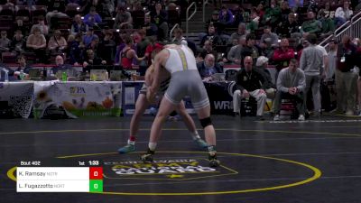 172 lbs Semifinal - Keegan Ramsay, Notre Dame GP vs Luke Fugazzotto, Northwestern Lehigh