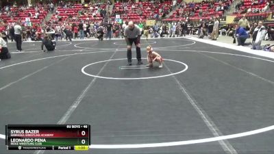 46 lbs Champ. Round 2 - Leonardo Pena, Ridge Wrestling Club vs Syrus Bazer, Nebraska Wrestling Academy