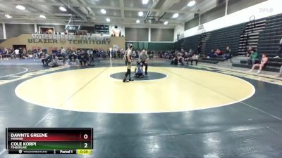 106 lbs Cons. Round 2 - Cole Korpi, Timberline vs Dawnte Greene, Mariner