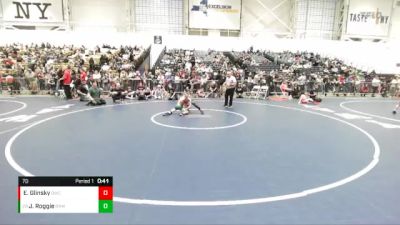 70 lbs Cons. Round 3 - Jediah Roggie, Beaver River Wrestling vs Edward Glinsky, Quaker Wrestling Club