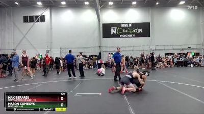 120 lbs Round 3 (4 Team) - Mason Comegys, Rebellion vs Max Berardi, Mat Warriors Orange