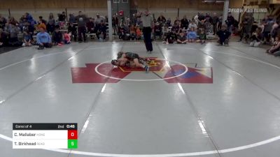 M 80 lbs Consi Of 4 - Cooper Mallaber, Honeoye vs Taycen Birkhead, Reading